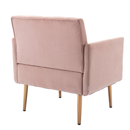 Accent Chair,leisure single sofa with Rose Golden feet