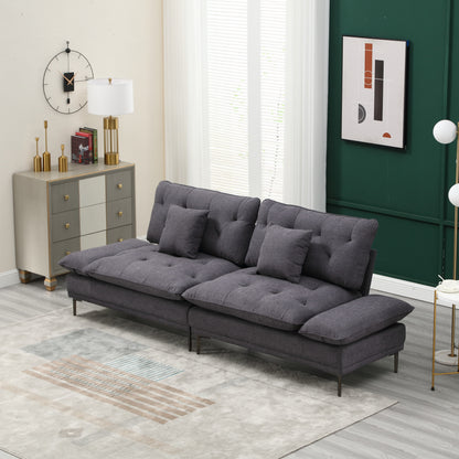 Linen Sofa, Accent sofa loveseat sofa with metal feet