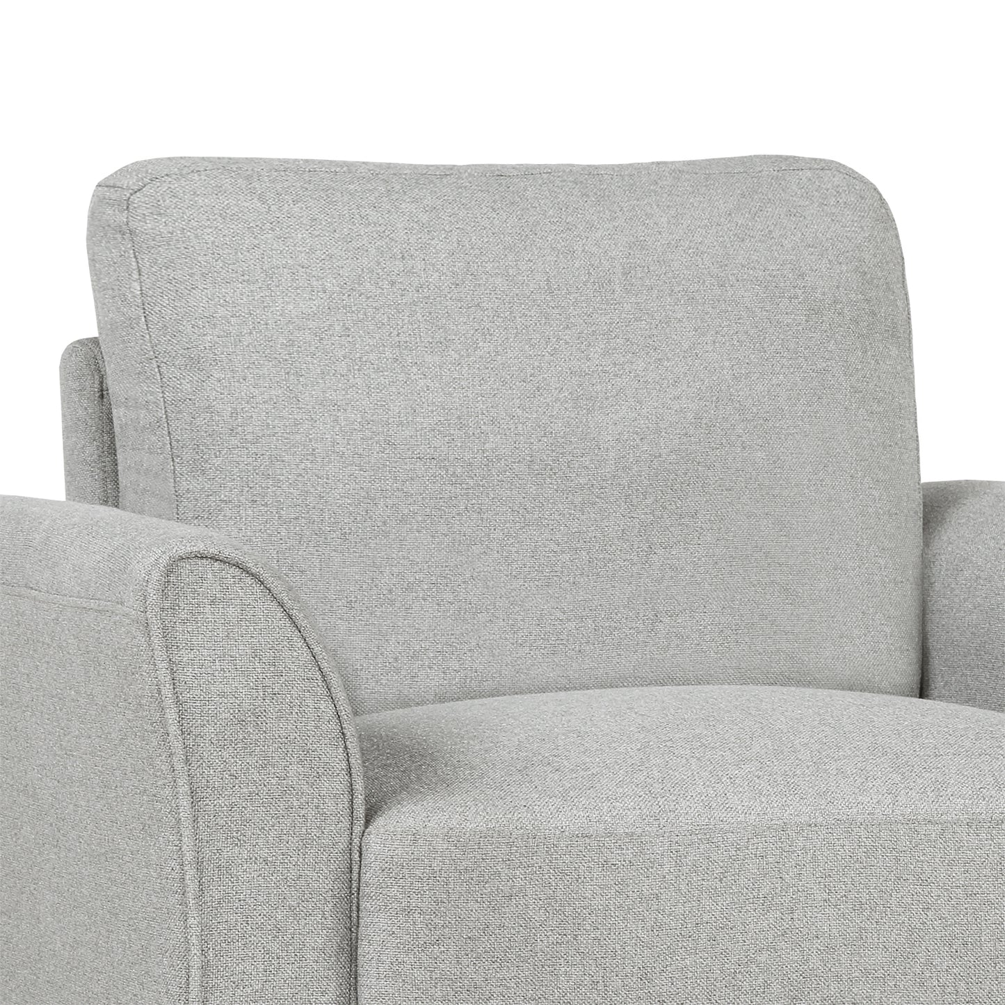 Living Room Furniture Armrest Single Sofa  and Loveseat Sofa (Light Gray)