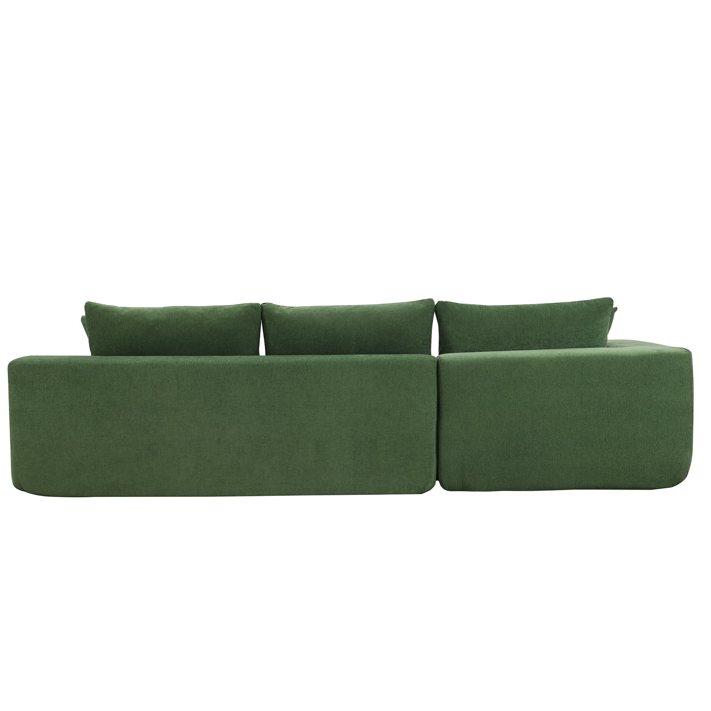 109*68" Modular Sectional Living Room Sofa Set, Modern Minimalist Style Couch, Upholstered Sleeper Sofa for Living Room, Bedroom, Salon, 2 PC Free Combination, L-Shape, Green