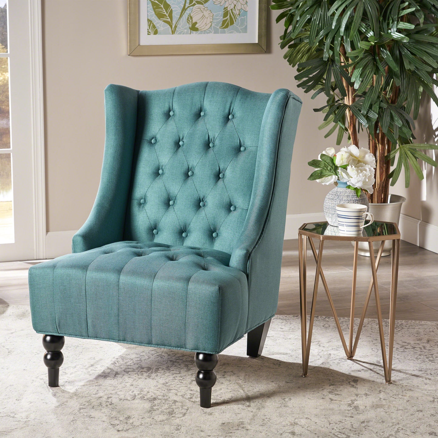 Upholstered Wingback Chair