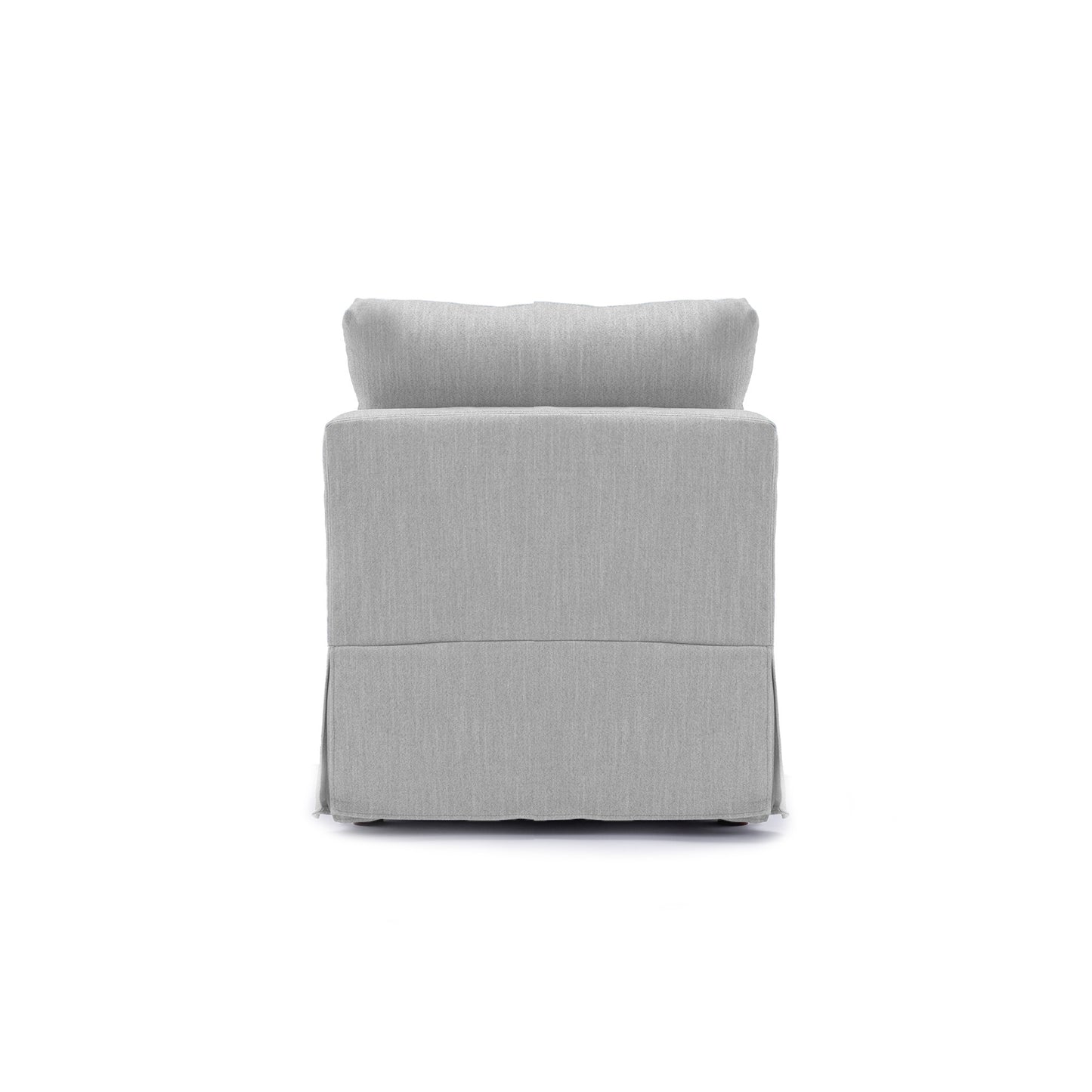 Modern Fabric Linen Middle Module for Modular Sofa Sectional Sofa Couch Accent Armless Chair, Cushion Covers Removable and Washable,Light Grey