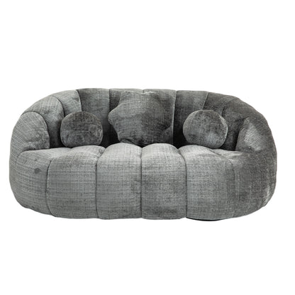 Bean Bag sofa Lazy Sofa Durable Comfort Lounger High Back Bean Bag Chair Couch for Adults and Kids, Indoor & Outdoor, Accent Floor Soft Lounge Chair (Gray chenille)