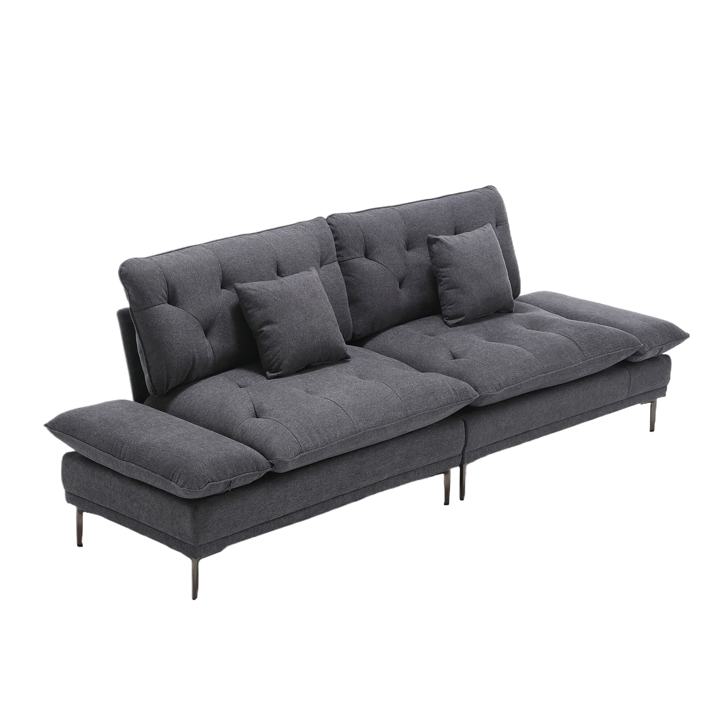 Linen Sofa, Accent sofa loveseat sofa with metal feet