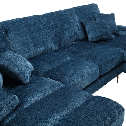 Modern Large chenille Fabric U-Shape Sectional Sofa