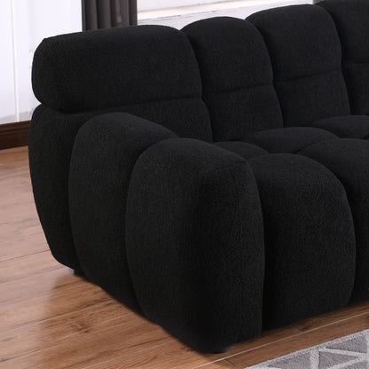 64.96 length,35.83" deepth,human body structure for USA people, marshmallow sofa,boucle sofa,2 seater, BEIGE BOUCLE