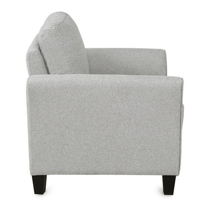 Living Room Furniture Armrest Single Sofa  and Loveseat Sofa (Light Gray)