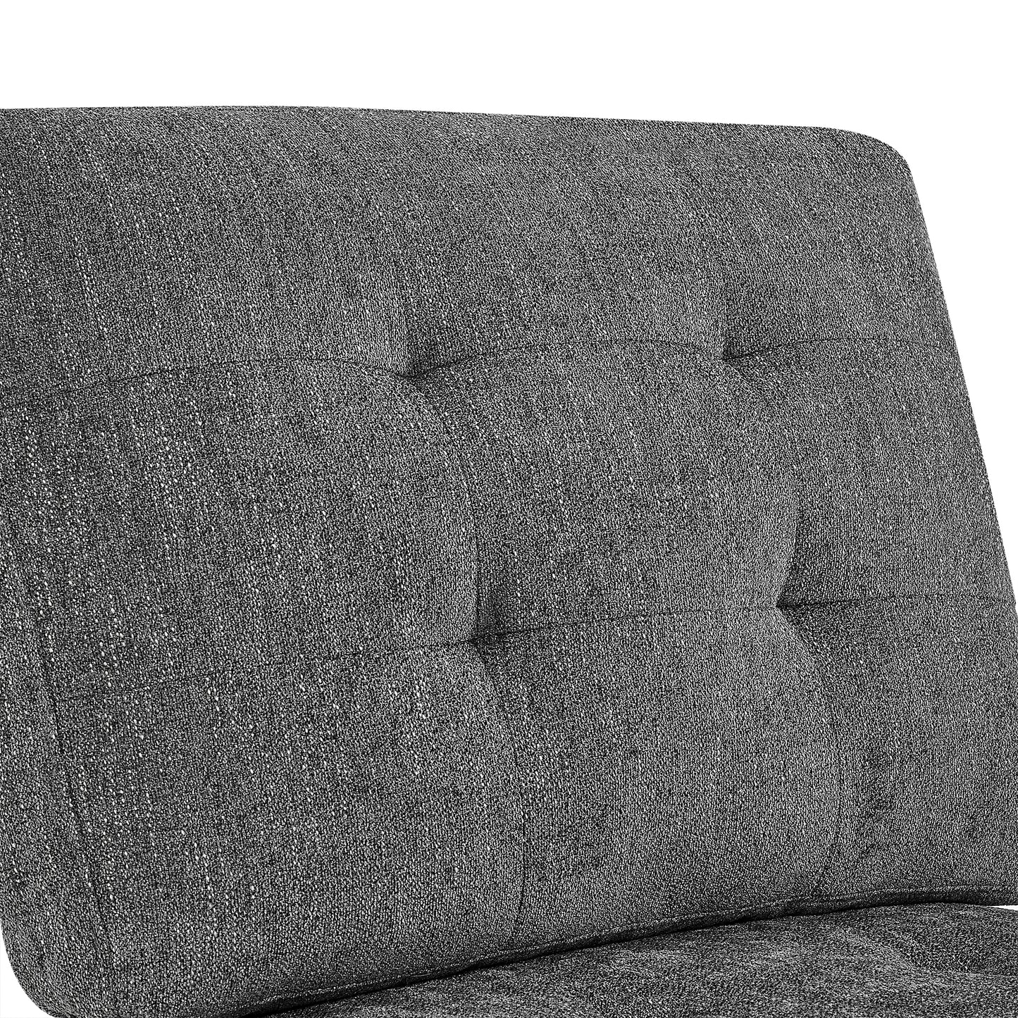 L shape Modular Sectional Sofa,DIY Combination,includes Three Single Chair and Three Corner,Grey Chenille