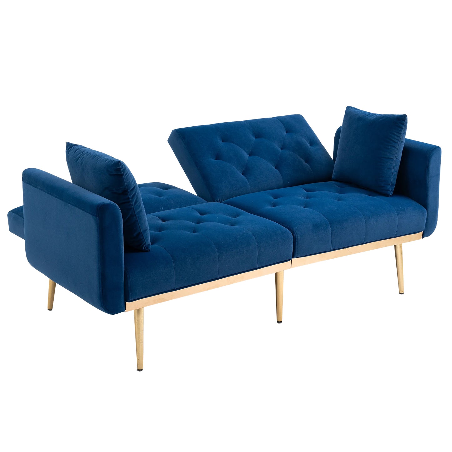 Velvet Sofa, Accent sofa. Loveseat sofa with metal feet