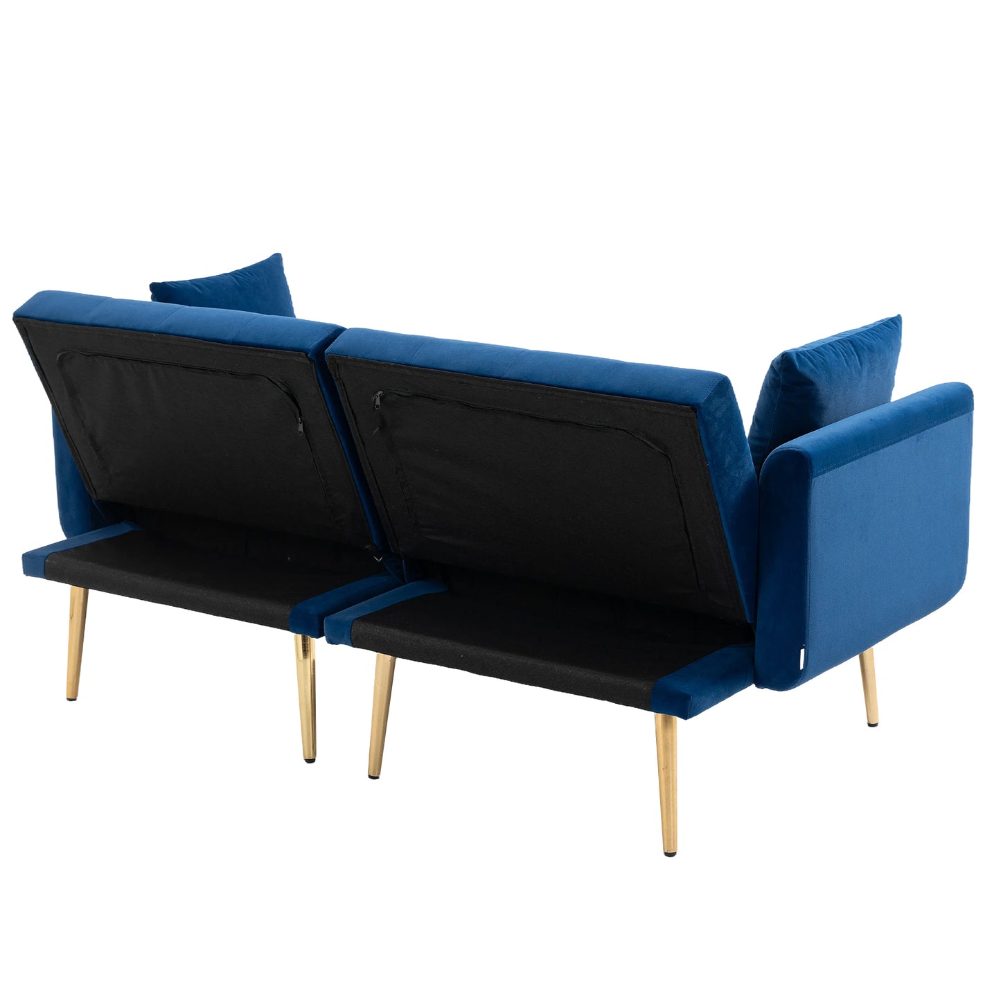 Velvet Sofa, Accent sofa. Loveseat sofa with metal feet