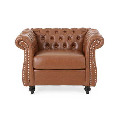 Tufted Accent Chair,PU,Living Room