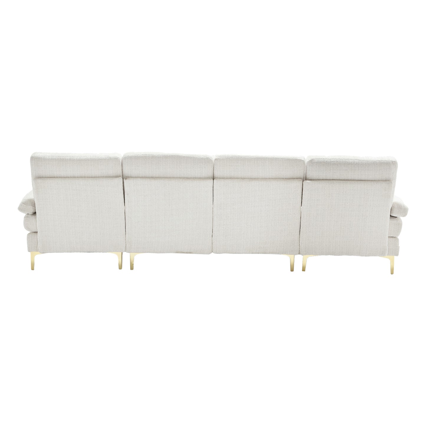 Modern Large chenille Fabric U-Shape Sectional Sofa