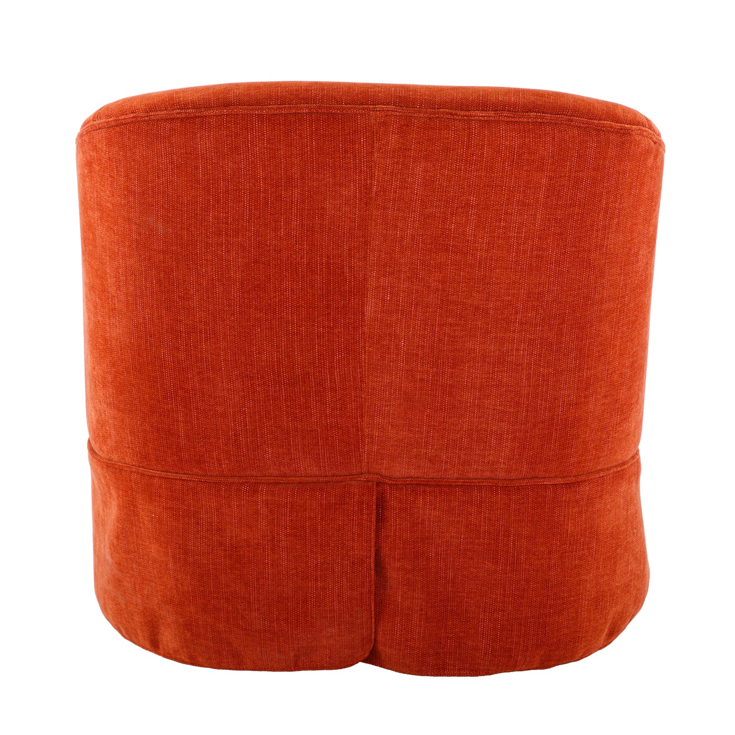 360-degree Swivel Accent Armchair Linen Blend Orange