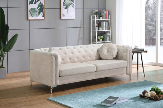 Furniture Pompano G898A-S Sofa ( 2 Boxes ), IVORY