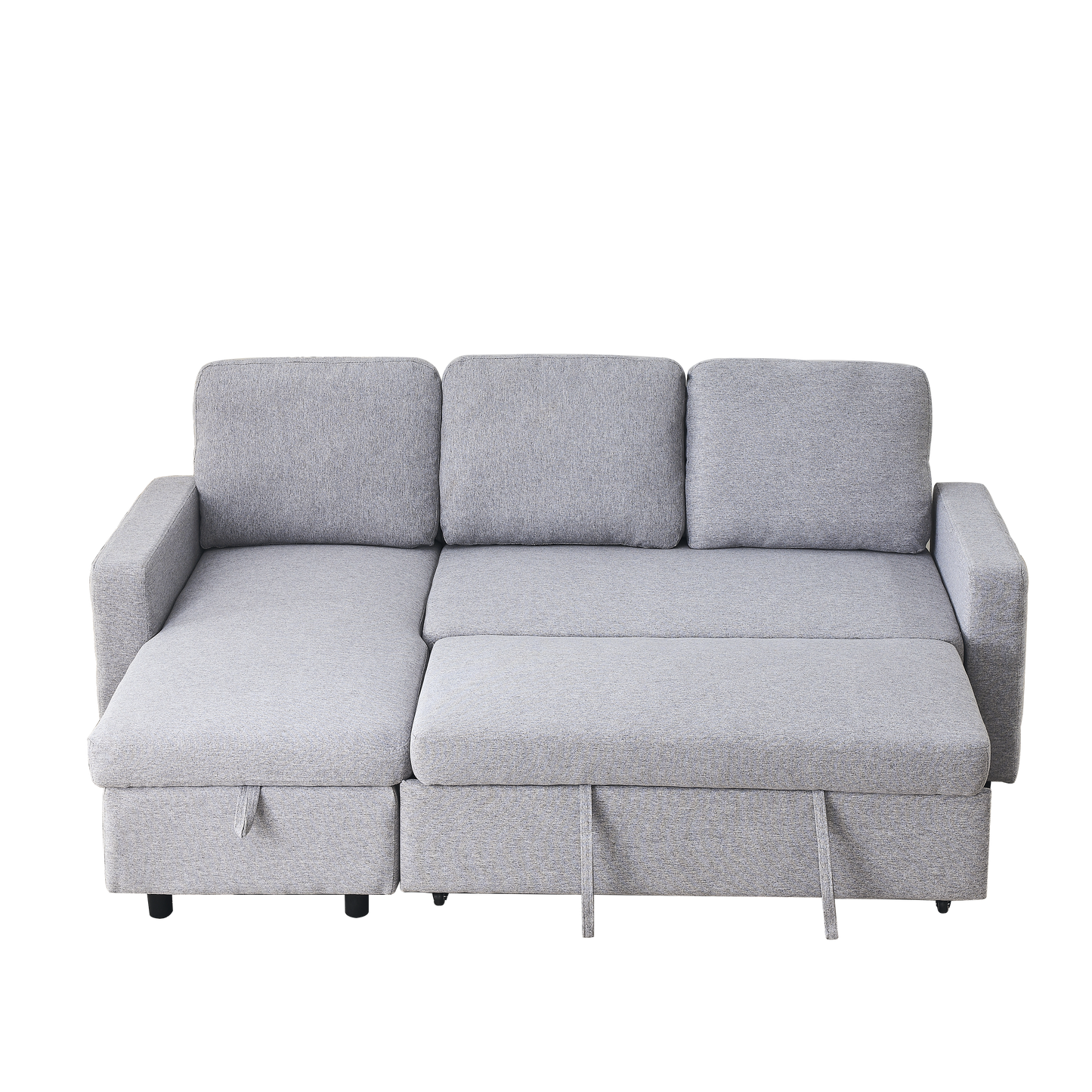 78.8" Reversible Sleeper Combo Sofa with Pullout Bed, Comfortable Linen L-Shaped Combo Sofa Sofa Bed, Living Room Furniture Sets for Tight Spaces