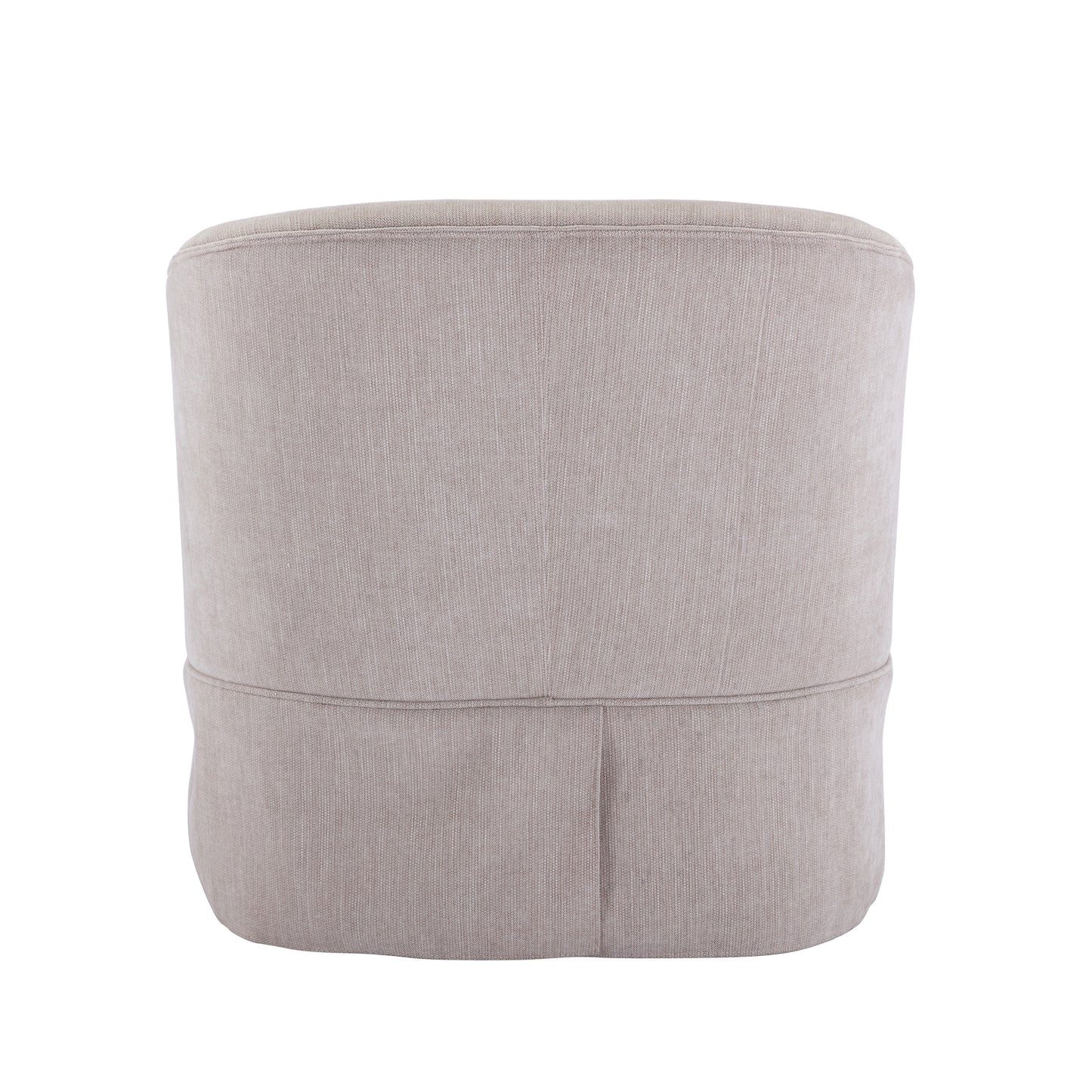 360-degree Swivel Accent Armchair Linen Blend Beige