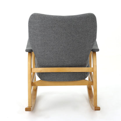 Mid-Century Fabric Rocking Chair