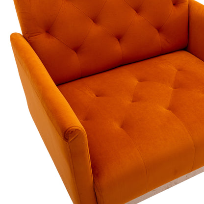 Accent Chair,leisure single sofa with Rose Golden feet