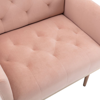 Accent Chair,leisure single sofa with Rose Golden feet