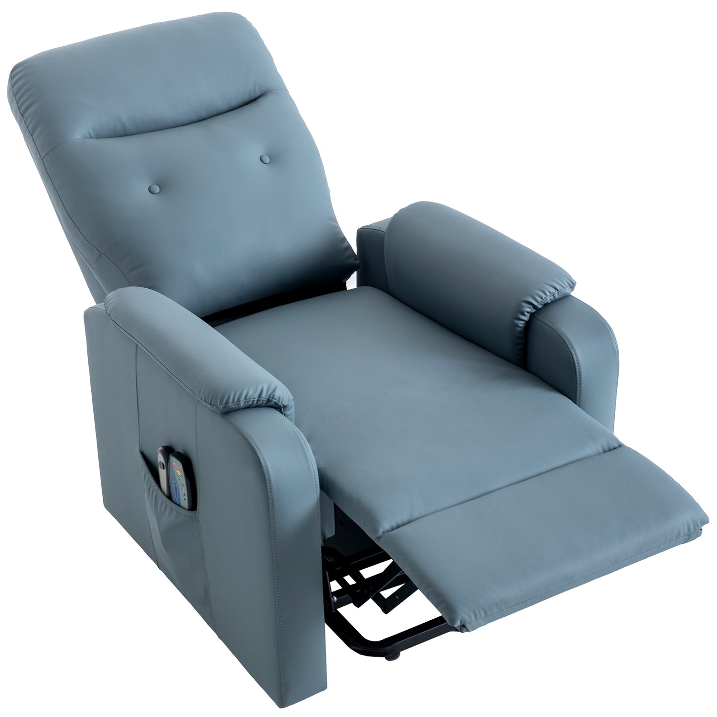 Massage Recliner Chair Electric Power Lift Chairs with Side Pocket, Adjustable Massage and Heating Function for Adults and Seniors, Squirrel grey