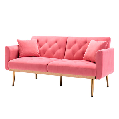 Velvet Sofa, Accent sofa .loveseat sofa with metal feet