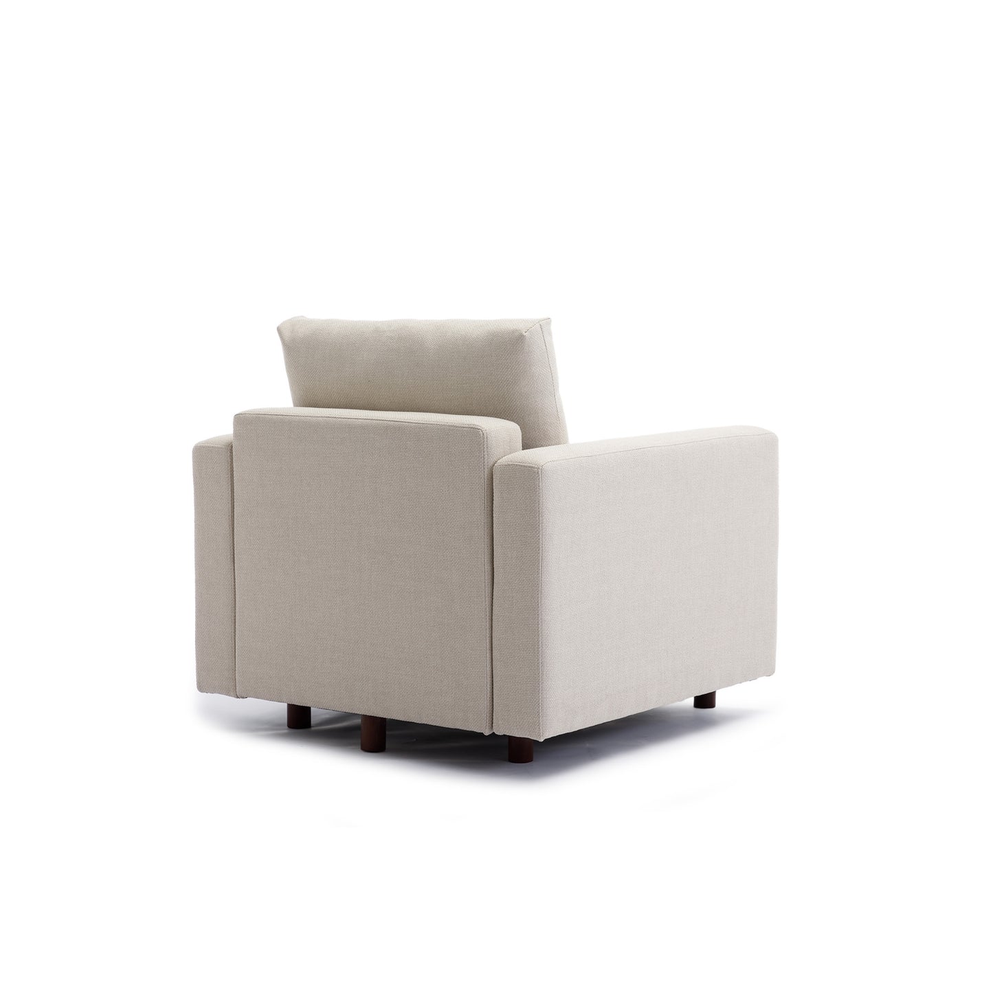 2 Seat Module Sectional Sofa Couch With 1 Ottoman for living room,Seat Cushion and Back Cushion Non-Removable and Non-Washable,Cream