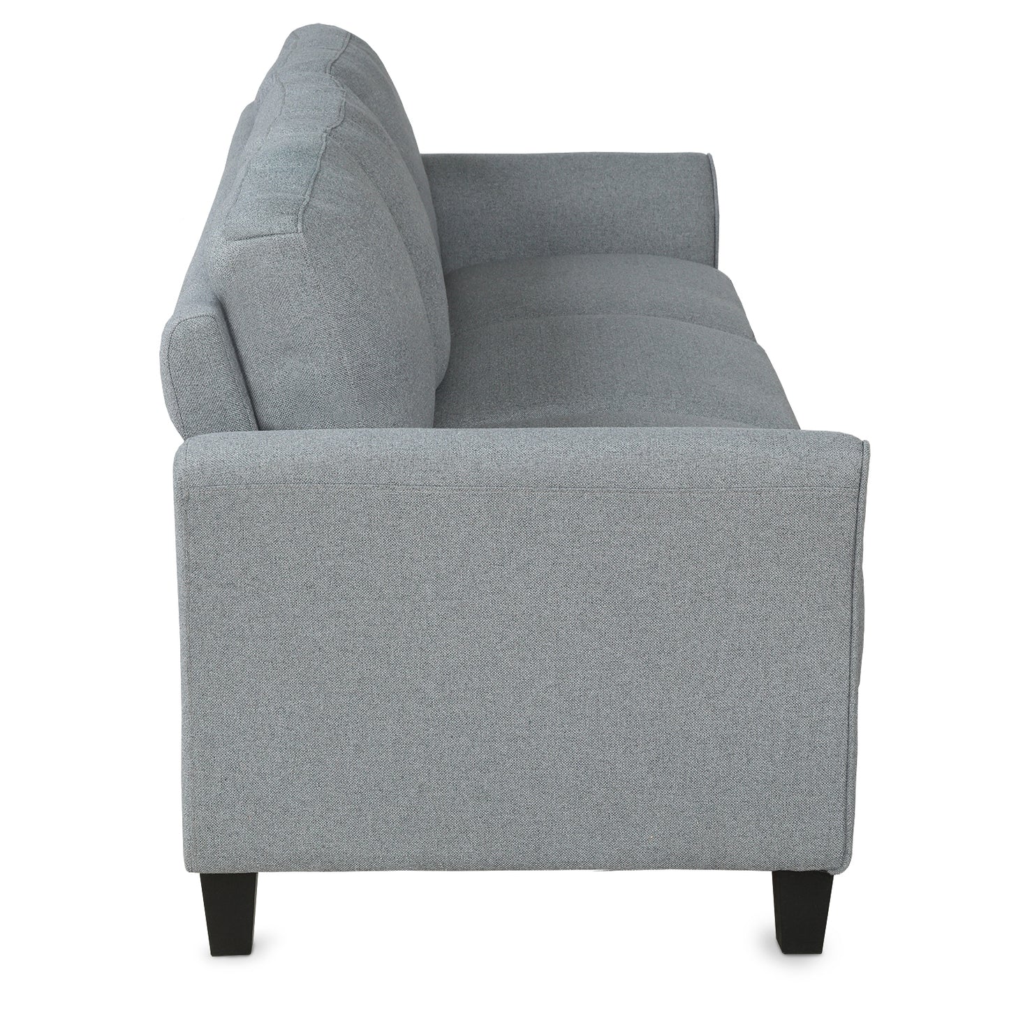 3-Seat Sofa Living Room Linen Fabric Sofa (Gray)