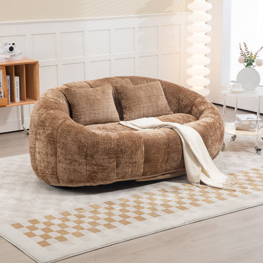 Bean Bag sofa Lazy Sofa Durable Comfort Lounger High Back Bean Bag Chair Couch for Adults and Kids, Indoor & Outdoor, Accent Floor Soft Lounge Chair (Coffee chenille)