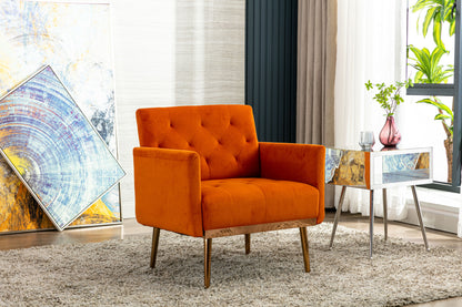 Accent Chair,leisure single sofa with Rose Golden feet