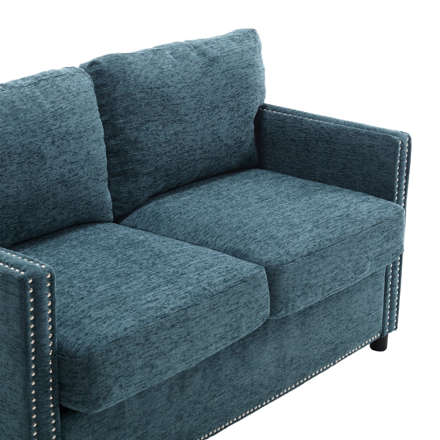 Modern chenille Fabric Loveseat, 2-Seat Upholstered Loveseat Sofa Modern Couch