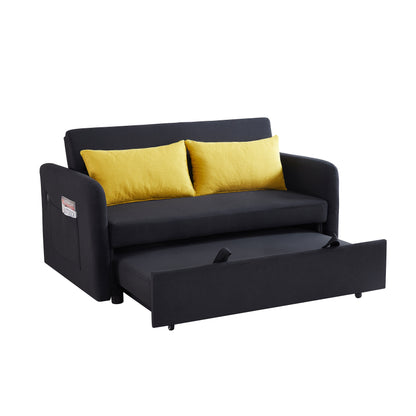 Tiwns Sofa Bed Black Fabric