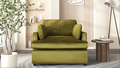 Oversized Accent Chair - Comfortable Armrest Cushions, Versatile Neutral Style, Elegant Design, Durable Frame