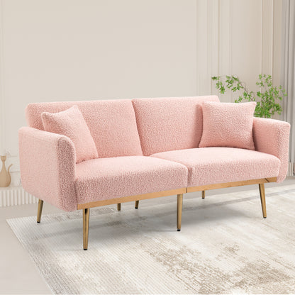 Velvet Sofa, Accent sofa .loveseat sofa with metal feet