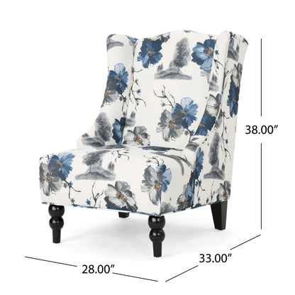 HI-BACK CLUB CHAIR, High-Back Fabric Club Chair, Print