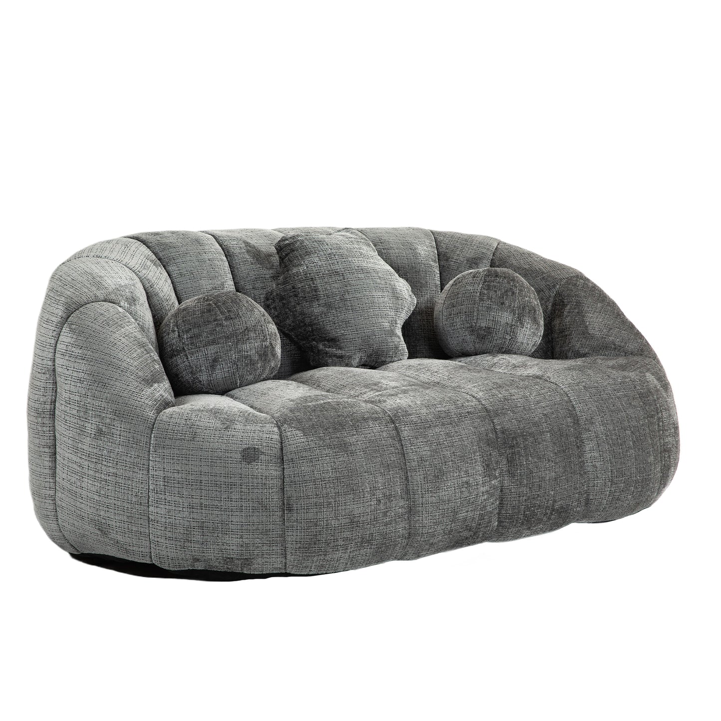 Bean Bag sofa Lazy Sofa Durable Comfort Lounger High Back Bean Bag Chair Couch for Adults and Kids, Indoor & Outdoor, Accent Floor Soft Lounge Chair (Gray chenille)