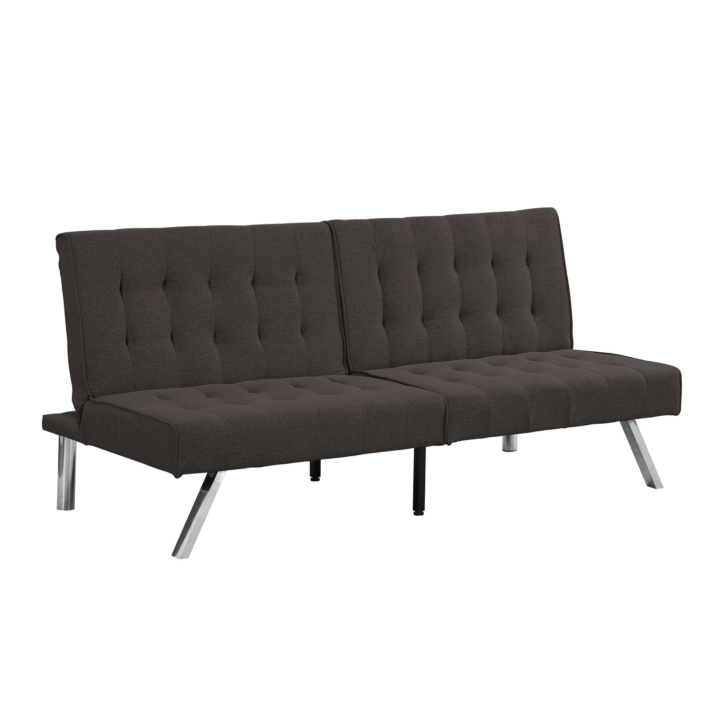 WOOD FRAME, STAINLESS LEG, FUTON, SOFA BED Espresso