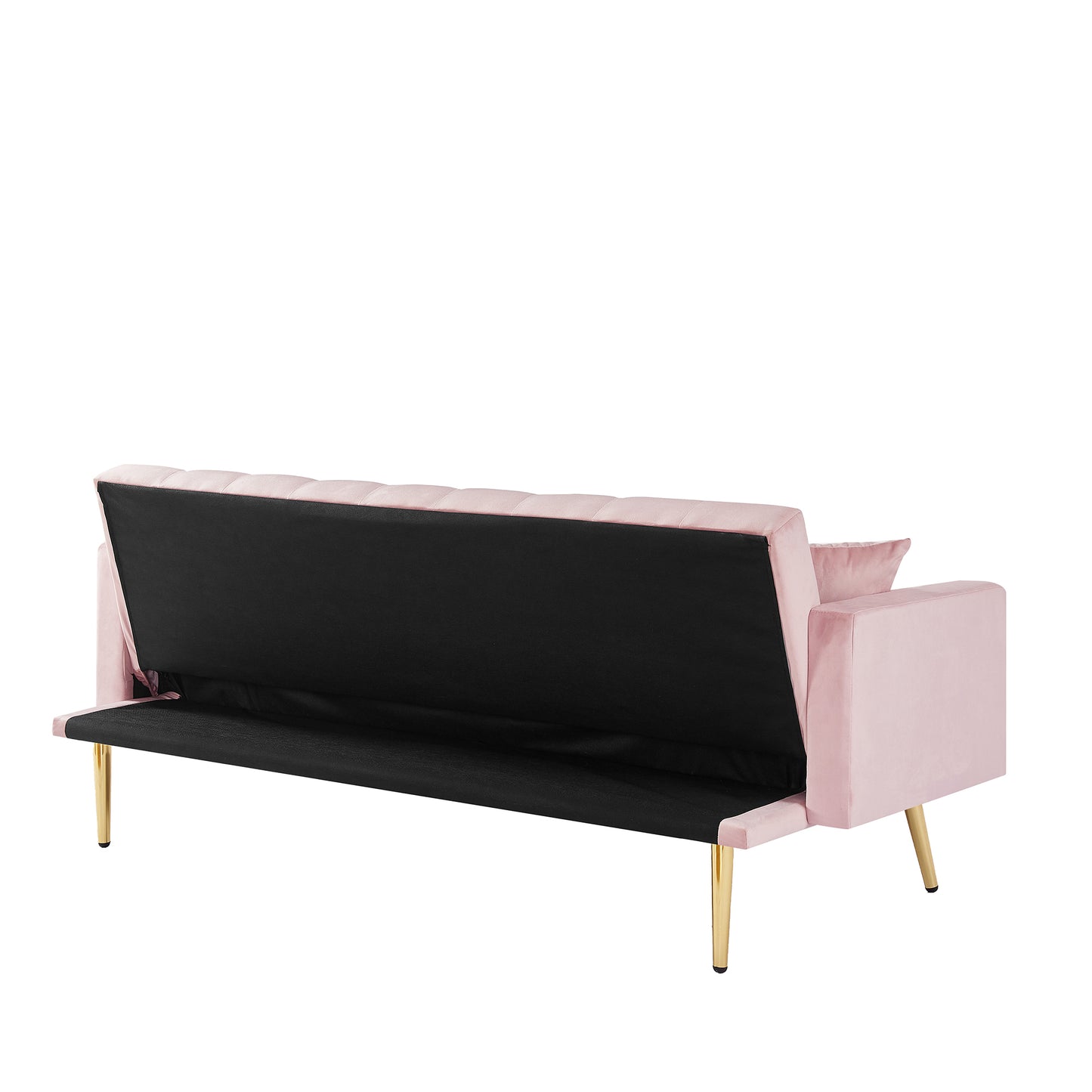 PINK Convertible Folding Futon Sofa Bed, Sleeper Sofa Couch for Compact Living Space.