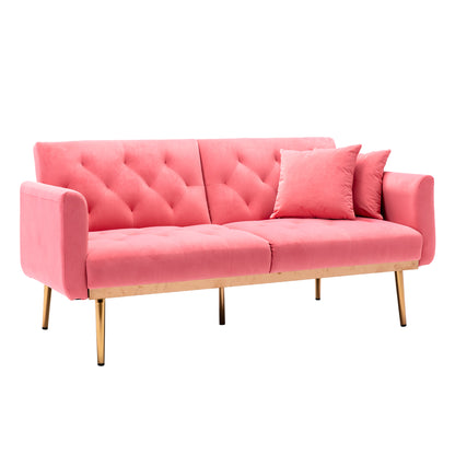 Velvet Sofa, Accent sofa .loveseat sofa with metal feet