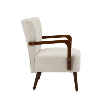 Wood Frame Armchair, Modern Accent Chair Lounge Chair for Living Room