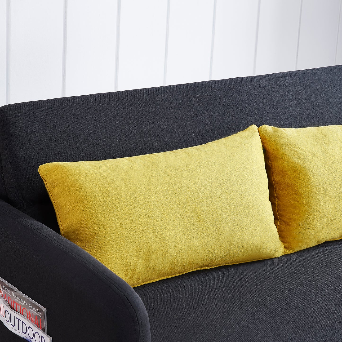 Tiwns Sofa Bed Black Fabric