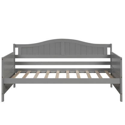 Wooden Daybed with 2 drawers, Sofa Bed for Bedroom Living Room,No Box Spring Needed,Gray