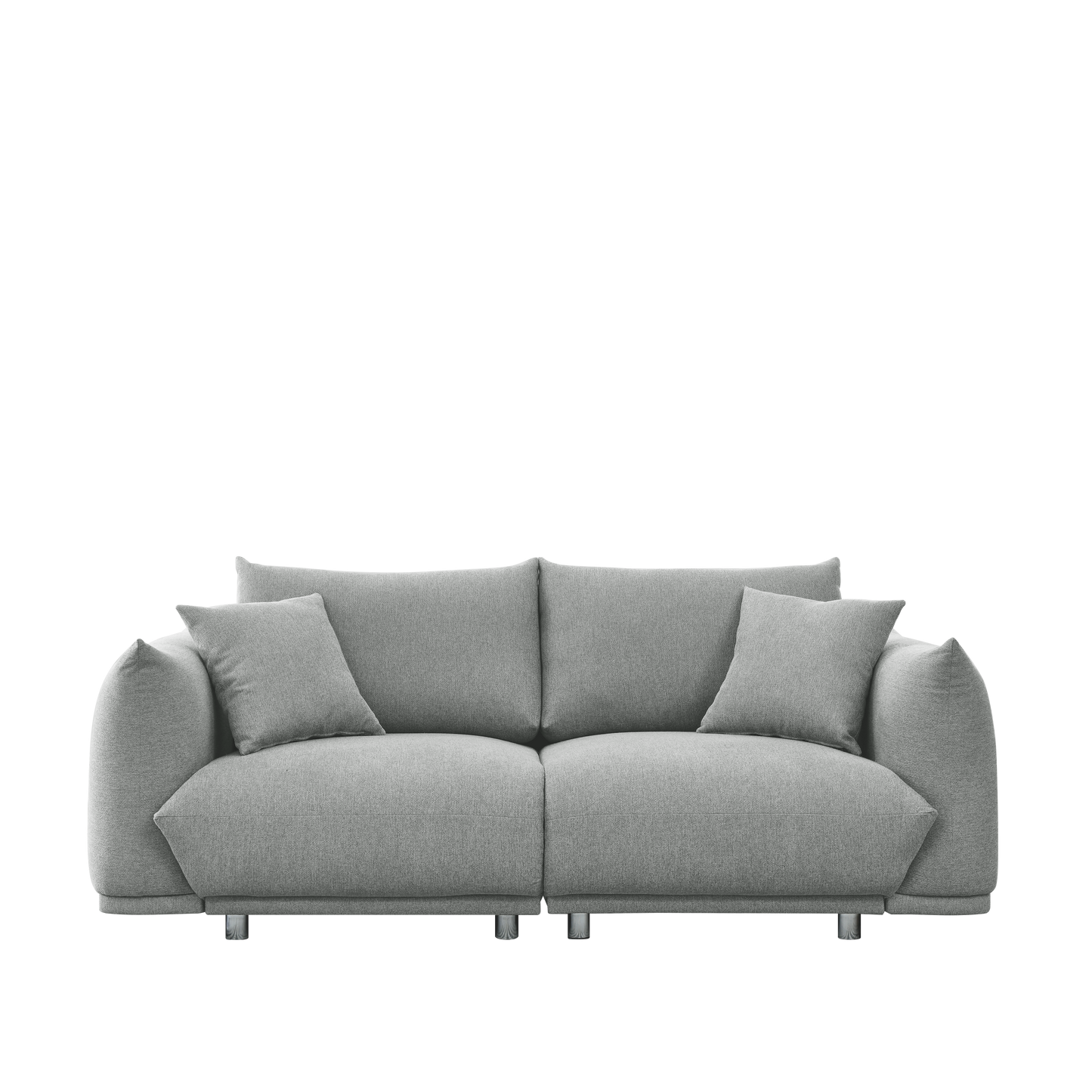 78.8'' Modern Couch for Living Room Sofa,Solid Wood Frame and Stable Metal Legs, 2 Pillows, Sofa Furniture for Apartment