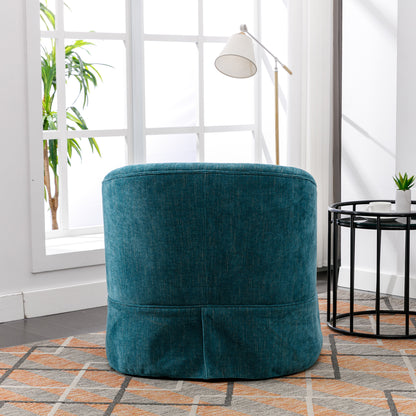 360-degree Swivel Accent Armchair Linen Blend Green