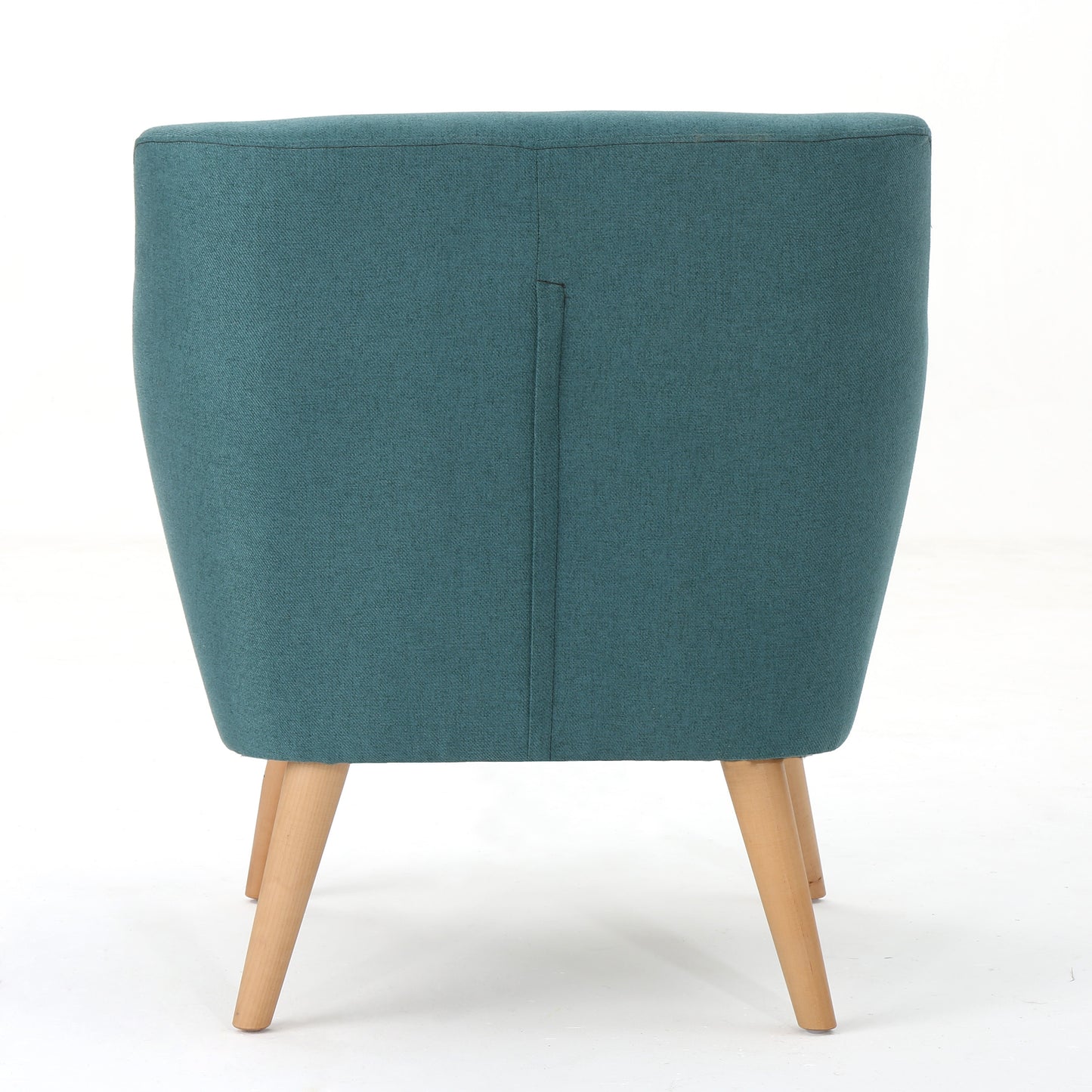 CLUB CHAIR, Mid-Century Modern Fabric Club Chair, Dark Teal / Natural