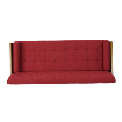 Mid Century Modern Tufted Fabric Sofa