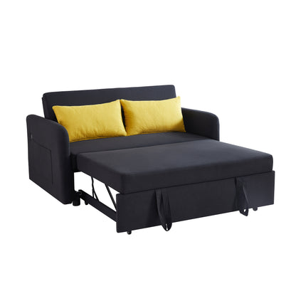 Tiwns Sofa Bed Black Fabric