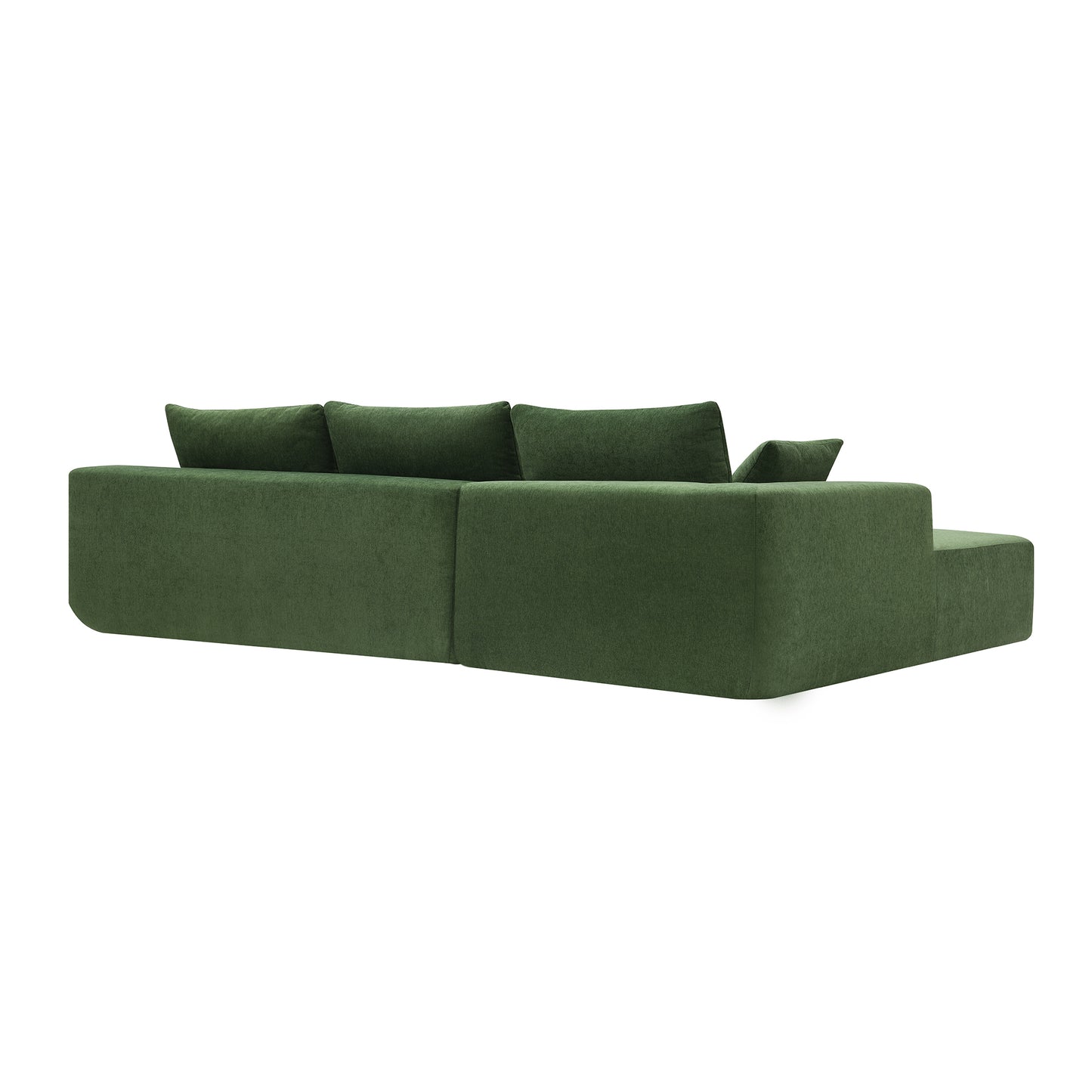 109*68" Modular Sectional Living Room Sofa Set, Modern Minimalist Style Couch, Upholstered Sleeper Sofa for Living Room, Bedroom, Salon, 2 PC Free Combination, L-Shape, Green