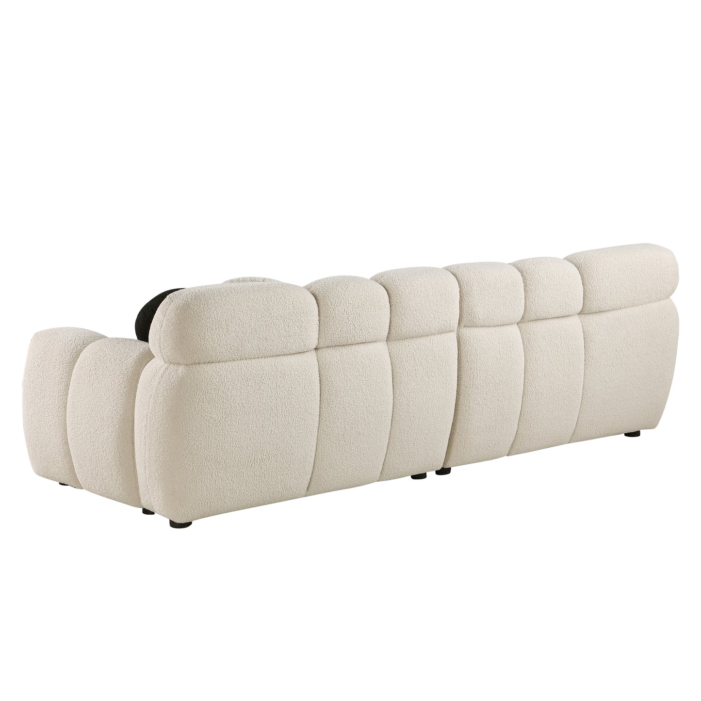 87.4 length,35.83" deepth,human body structure for USA people, marshmallow sofa,boucle sofa,3 seater, BEIGE BOUCLE