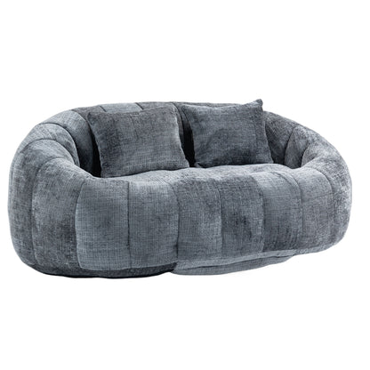 Bean Bag sofa Lazy Sofa Durable Comfort Lounger High Back Bean Bag Chair Couch for Adults and Kids, Indoor & Outdoor, Accent Floor Soft Lounge Chair (Gray chenille)