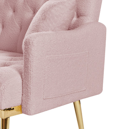 PINK TEDDY FABRIC 2 SEATER SOFA